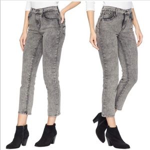 Levi’s 724 High Rise Gray straight crop jeans
